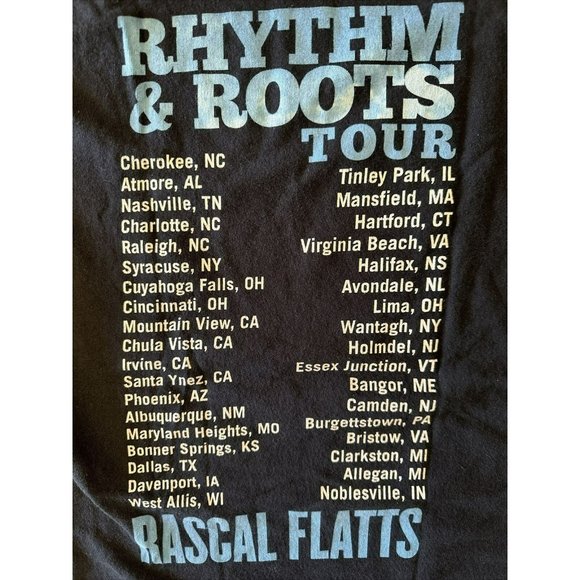 Rascal Flats Rhythm & Roots Tour Shirt Size S - Picture 2 of 2